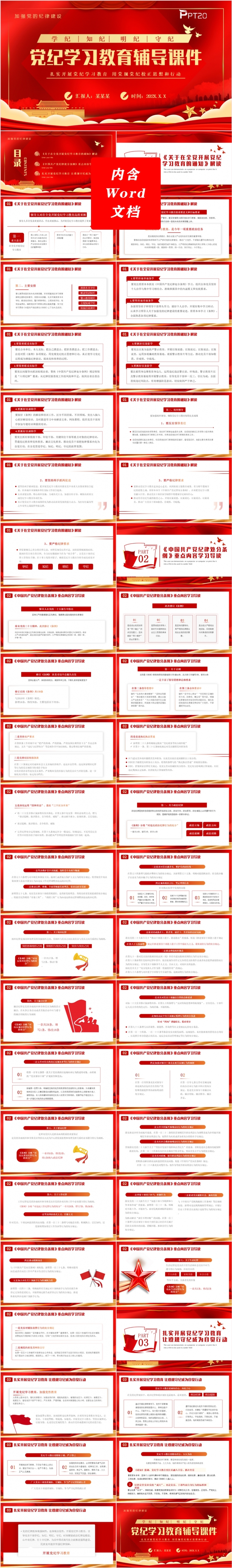 学纪知纪明纪守纪党纪学习教育辅导课件PPT模板