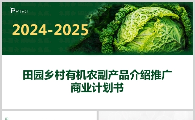 田园乡村有机农副产品介绍推广商业计划书动态模板.缩略图
