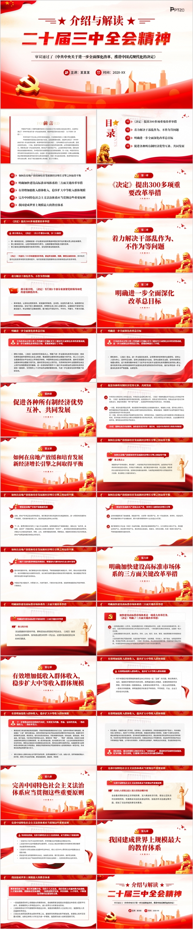 介绍与解读二十届三中全会精神PPT模板