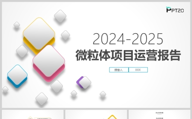 创意微粒体项目运营总结报告模板缩略图