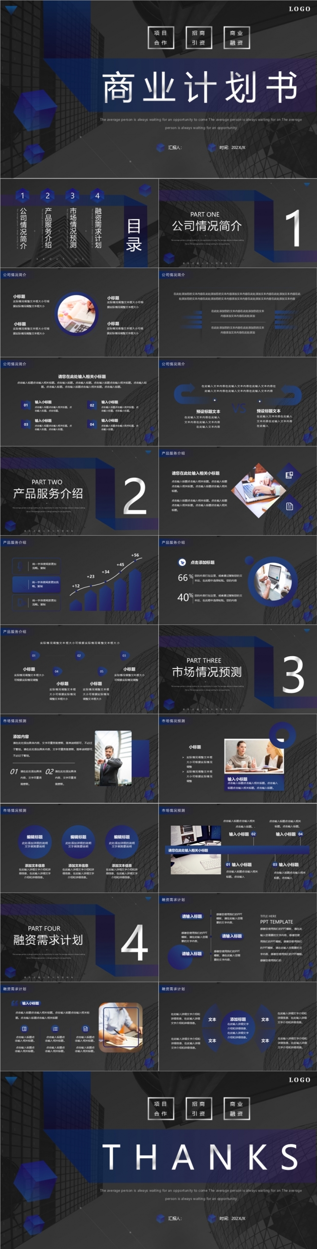 招商引资商务企业宣传项目融资商业路演商业融资计划书