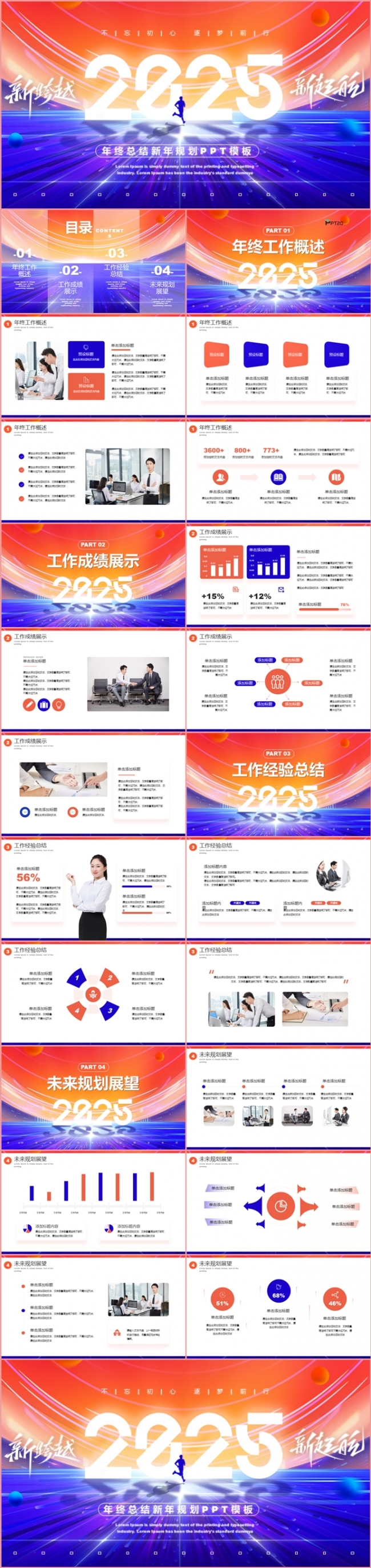 2025新征程新启航年终总结述职报告年会盛典颁奖PPT模板