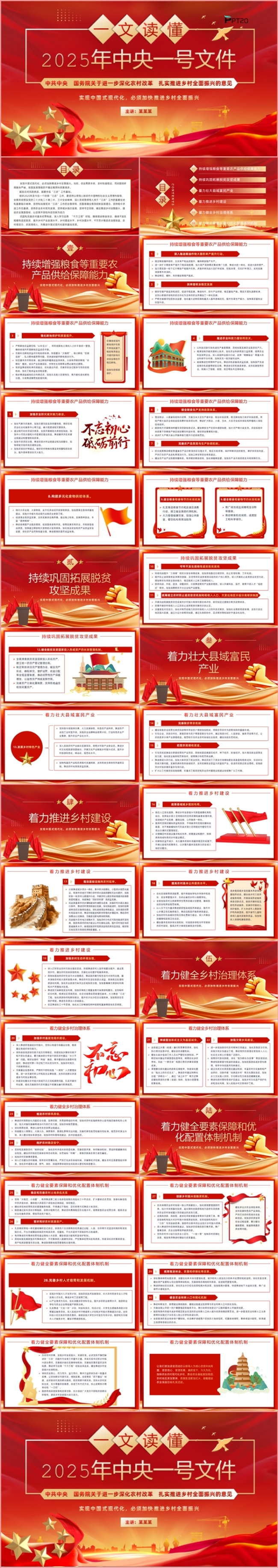 一文解读2025年中央一号文件学习解读党课课件PPT模板