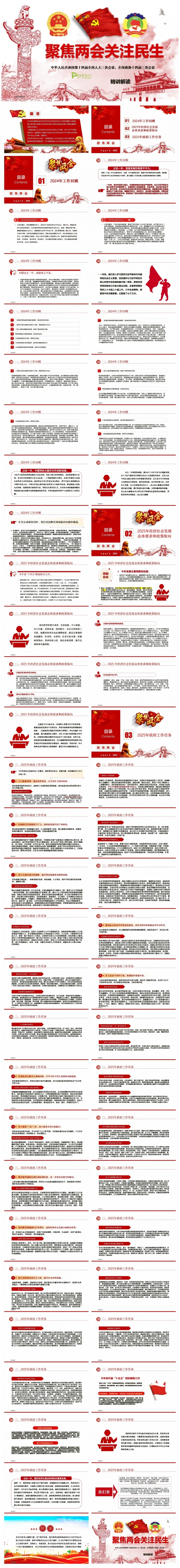2025政府工作报告全文PPT