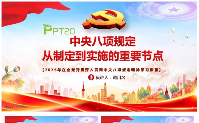 中央八项规定从制定到实施的重要节点PPT缩略图