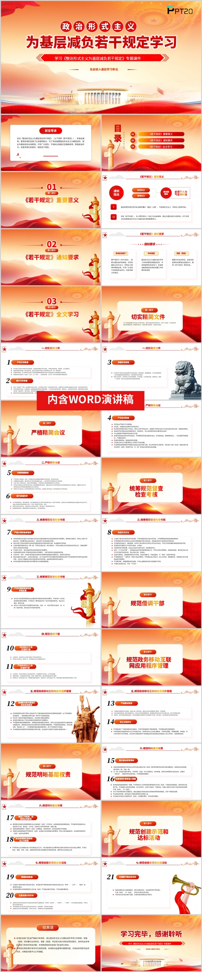 整治形式主义为基层减负若干规定解读ppt模板