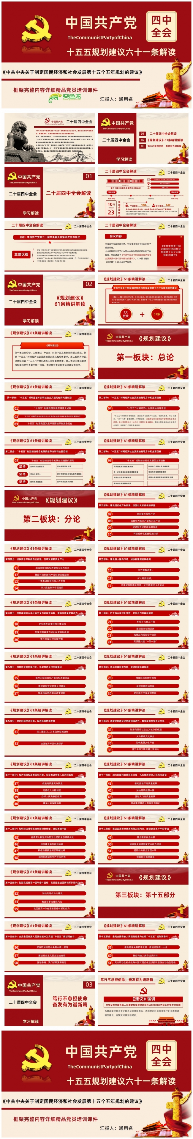 二十届四中全会十五五规划建议61条全面解读PPT