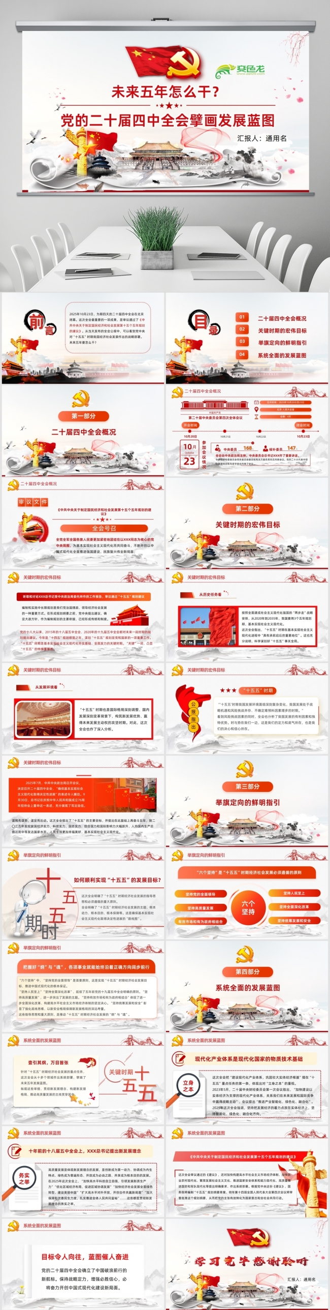 未来五年怎么干？党的二十届四中全会擘画发展蓝图PPT