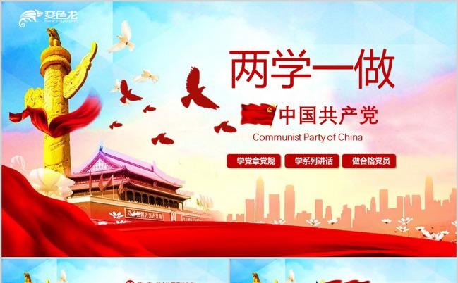简约商务版两学一做课件PPT模版缩略图