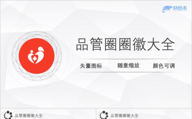 简约大方品管圈圈徽大全培训PPT模版缩略图