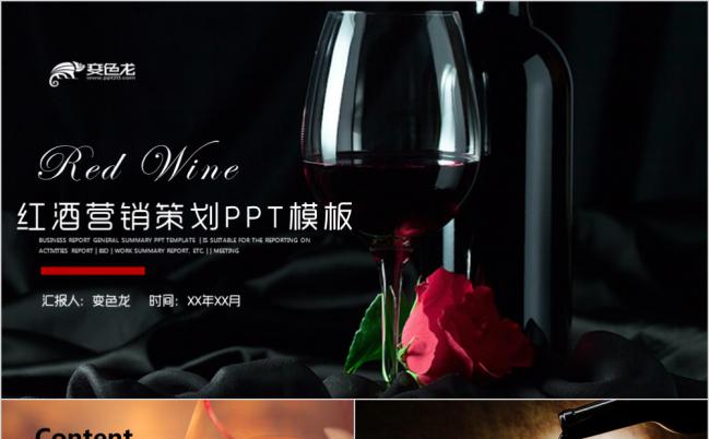 红酒葡萄酒产品营销策划PPT模板缩略图