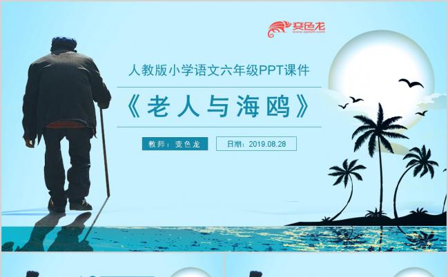 【课件PPT】-人教版语文六年级老人与《海鸥》缩略图