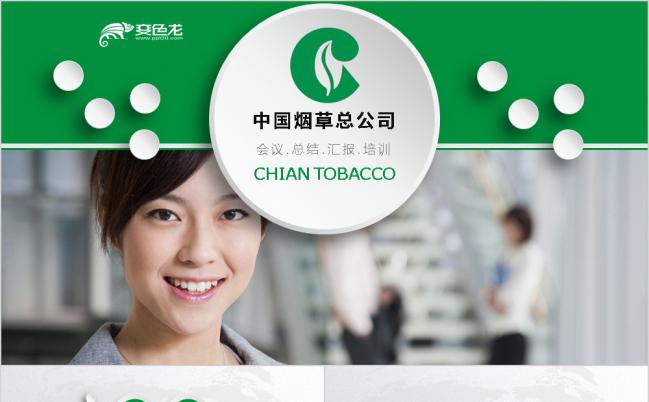 绿色清新微粒体中国烟草公司培训PPT模版缩略图