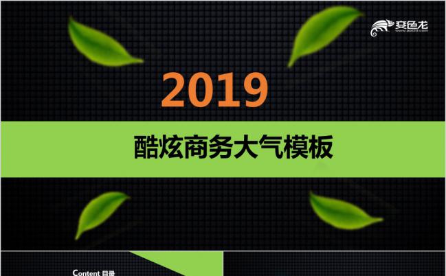 2019简洁清新绿色酷炫工作总结会议演讲稿PPT模板缩略图