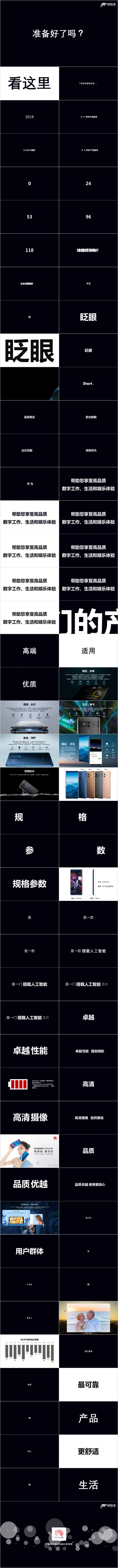 黑色酷炫快闪手机发布会PPT模版