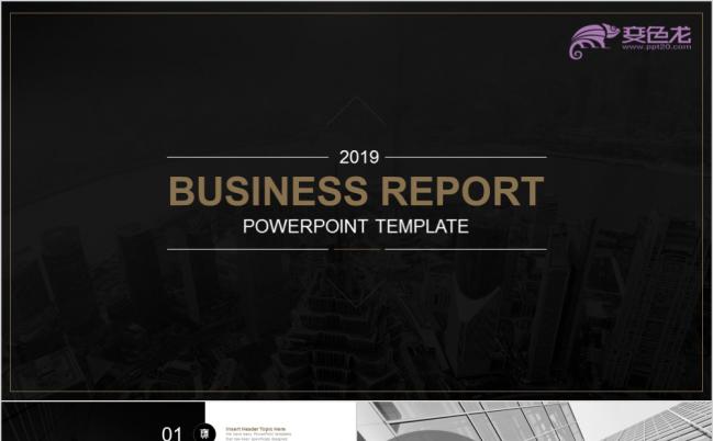 2019黑色稳重商务计划PPT模板缩略图