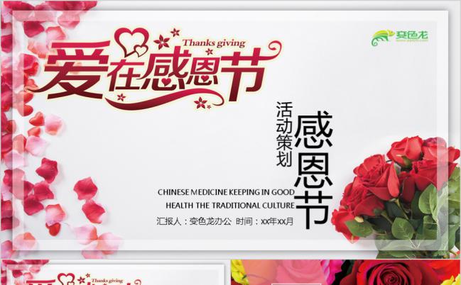 红色大气微粒体风感恩节主题活动策划PPT模板缩略图