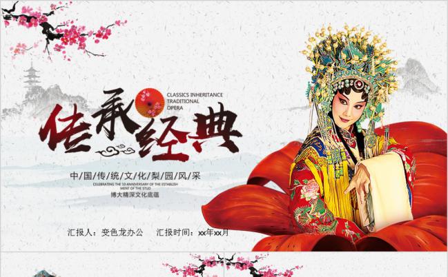 中国风传统文化京剧知识宣传普及PPT模板缩略图