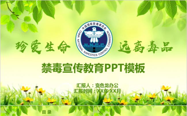 珍爱生命远离毒品禁毒主题活动宣传教育PPT模板缩略图
