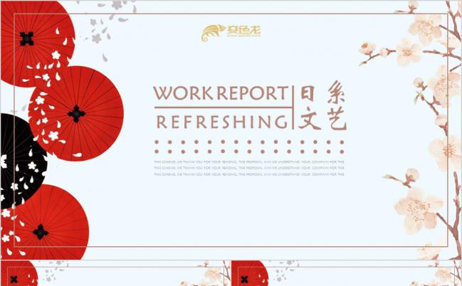 小清新日系文艺风个人述职报告工作总结PPT模板缩略图