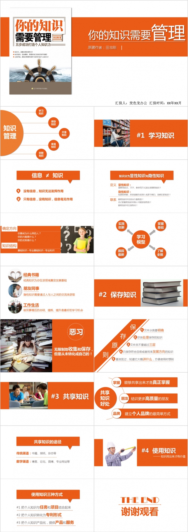 你的知识需要管理读书笔记作品完整框架PPT模板