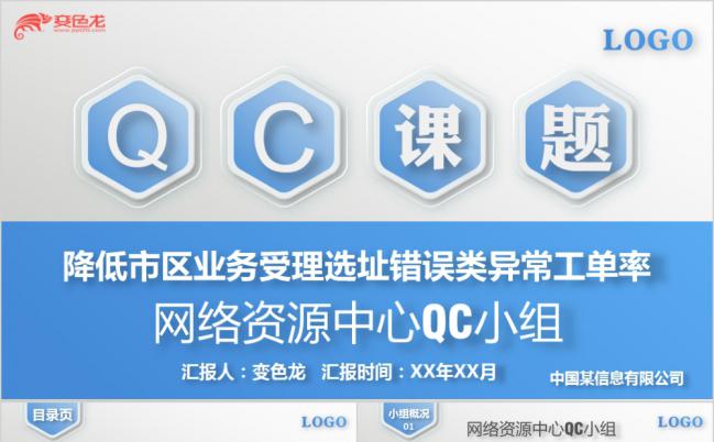 完整微立体降低市区业务受理选址错误qc课题报告PPT模板缩略图