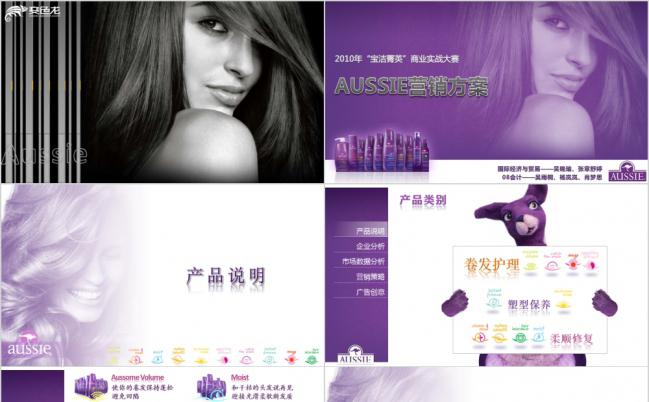 紫色aussie营销方案项目说明书PPT模板缩略图