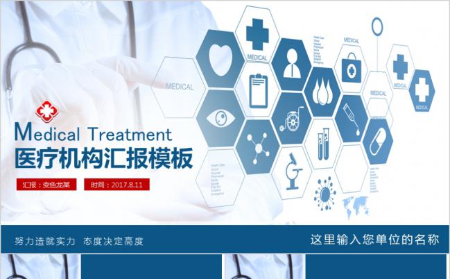稳重学术大气医院医疗机构工作汇报PPT模板缩略图