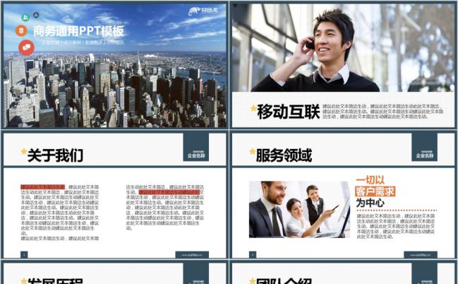 国有企业商务交流企业宣传通用PPT模板缩略图