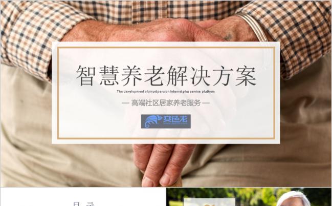 智慧养老互联网+医疗PPT模板缩略图