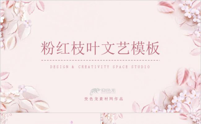 粉红枝叶文艺产品宣传方案书PPT模板缩略图