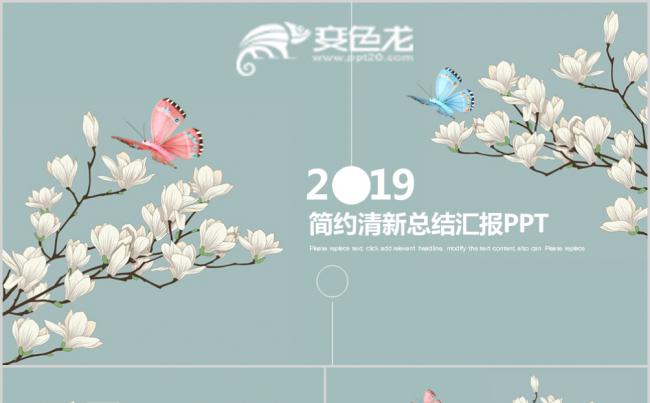 2019清新简约商业计划总结汇报PPT模板缩略图