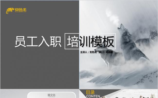 公司培训课件---狼性文化团队集体凝聚力PPT模板缩略图