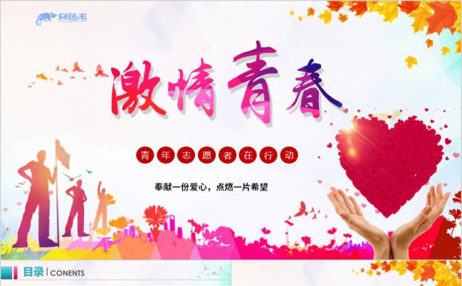 青春梦想共青团工作汇报总结ppt模板缩略图