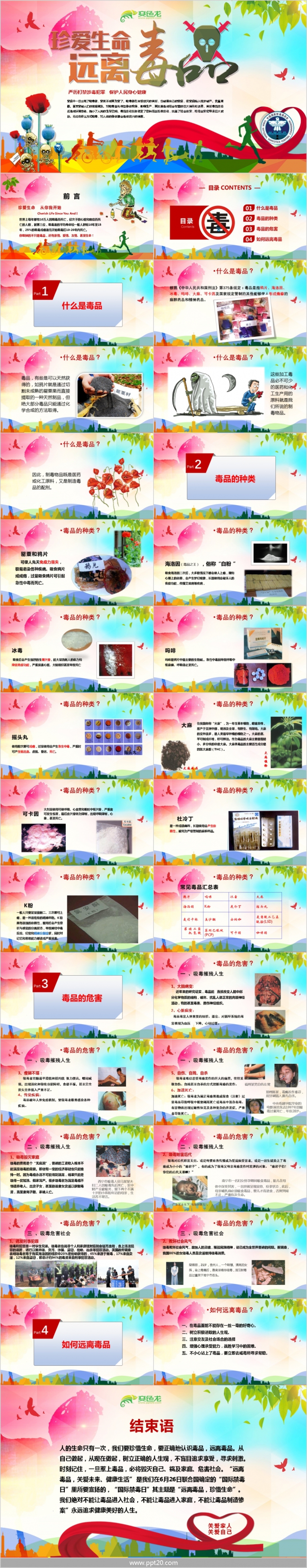 禁毒课件PPT模板