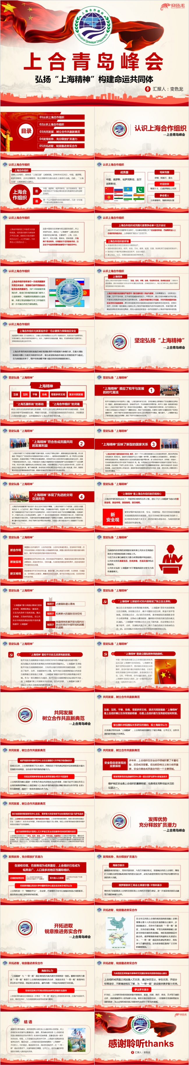 学习解读上合组织峰会弘扬上海精神PPT模板