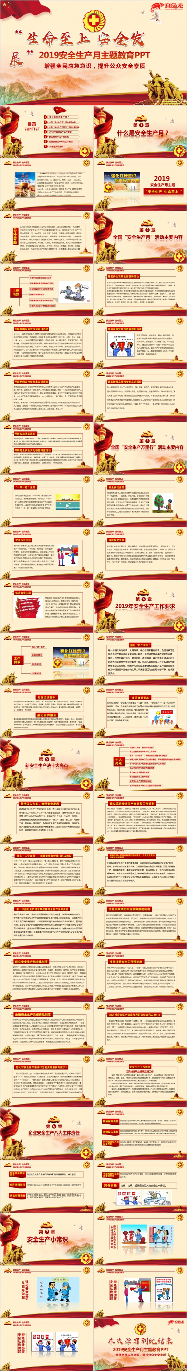 【完整内容】2018安全生产月主题教育部门培训PPT模板
