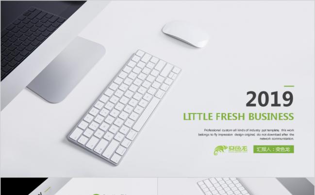 2019简约小清新商务工作总结PPT模板缩略图