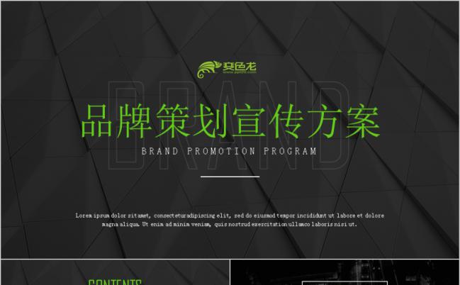 2019极简绿色时尚品牌宣传推广方案PPT模板缩略图