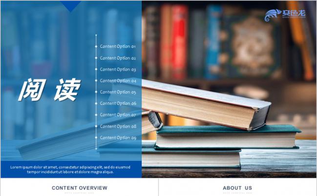 简约实用稳重大气读书分享图书介绍PPT模板缩略图