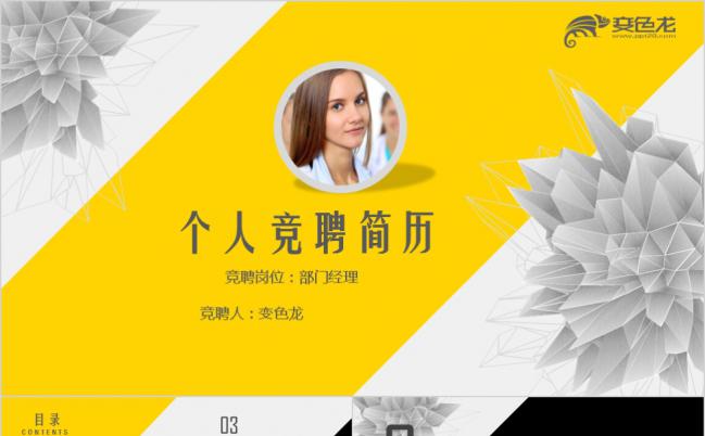 简约大气个人简历岗位竞聘求职PPT模板缩略图