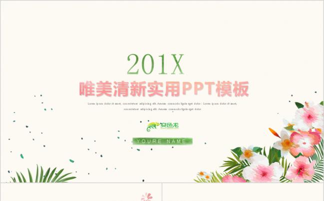 2019唯美清新实用工作总结汇报PPT模板缩略图