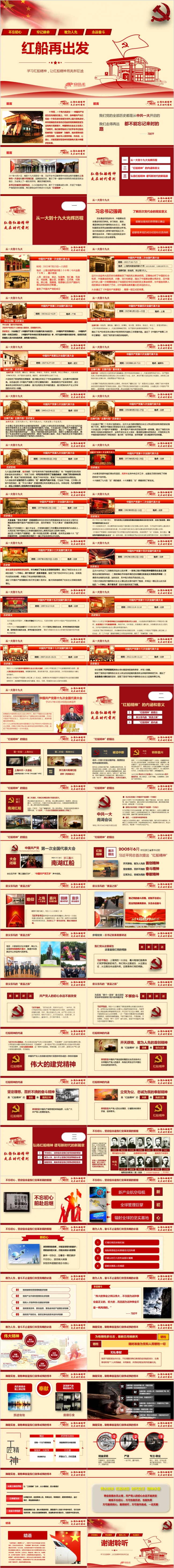 新时代弘扬红船精神不忘初心牢记使命专题党课ppt模板