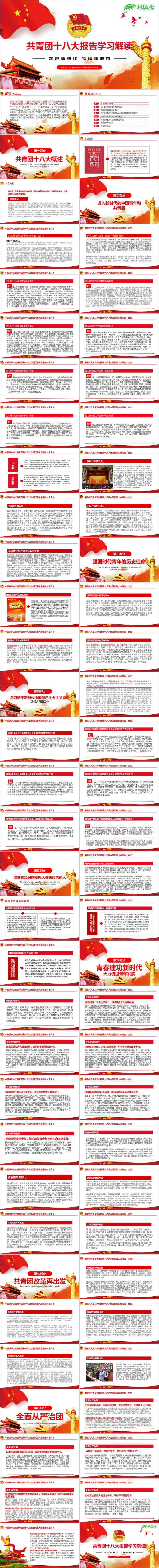 团员教育培训之共青团十八大报告精细解读ppt模板