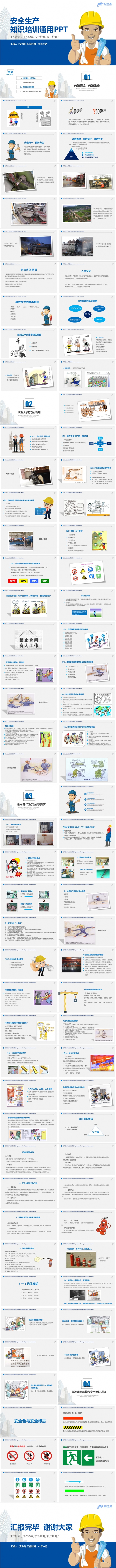 2019安全生产月施工安全生产培训主题PPT模板