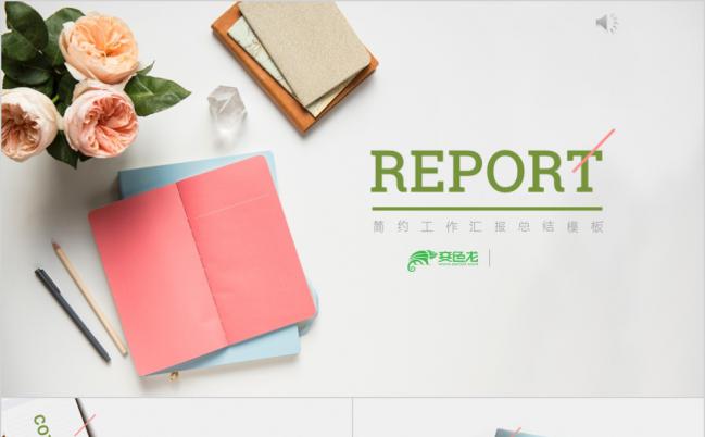 极简清新风商务办公工作总结通用模板缩略图