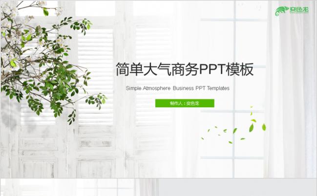 小清新简单大气商务展示工作汇报活动推介PPT模板缩略图