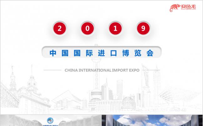 2019中国国际进口博览会国家展会大气商务PPT模板缩略图