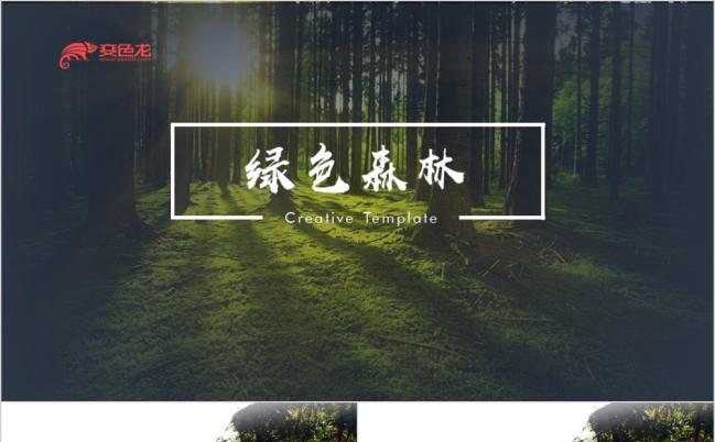绿色自然风植树造林环境环保PPT模板缩略图