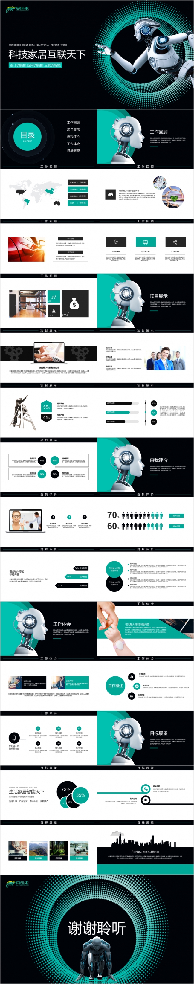 未来机械风人工智能科技工作总结通用PPT